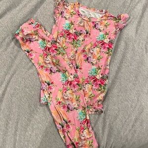 Little bum bums or roses and bums pj set